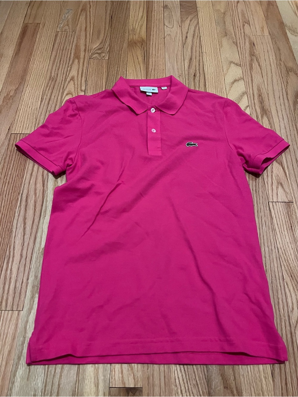 Lacoste Hot Pink Short Sleeve Polo Shirt
